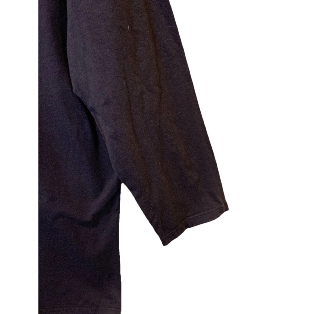 $898 LAFAYETTE 148 NY XL BLACK KNIT V NECK TOP MINIMALIST MODERN PLEATED FRONT - Picture 4 of 10